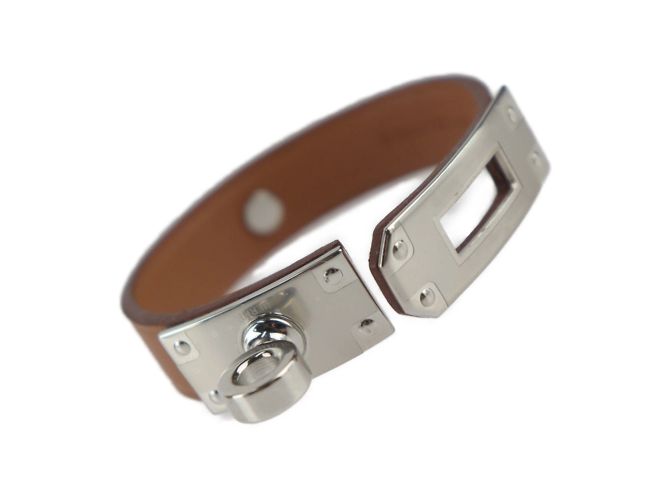 Hermès Porte-gants Hermes Kelly en cuir Swift Marron - vue 4