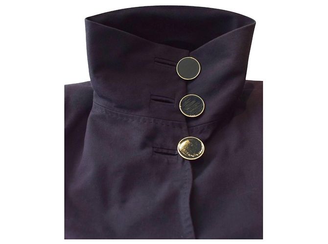 Stella Mc Cartney Chaqueta Stella McCartney de algodón azul corte A-line - vista 5