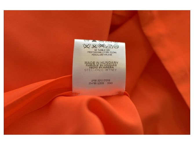 Stella Mc Cartney Vestido mini Stella McCartney laranja em viscose de um ombro - vista 5