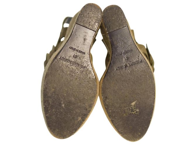 Sandali con zeppa Pierre Hardy in suede verde 41 - vista 6
