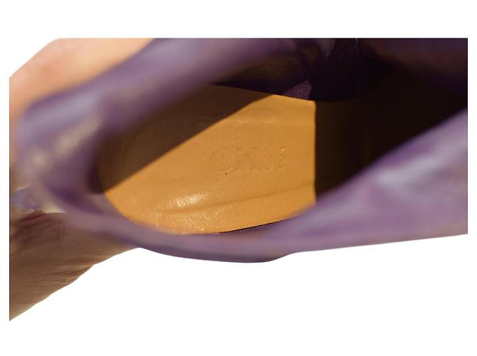 Chloé Stivaletti a punta in vernice, suede e serpente di Chloe, taglia 39,5 Porpora - vista 10