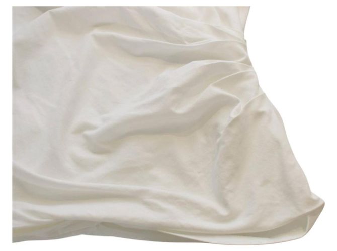 3.1 Phillip Lim Top senza maniche in cotone bianco drappeggiato S - vista 6