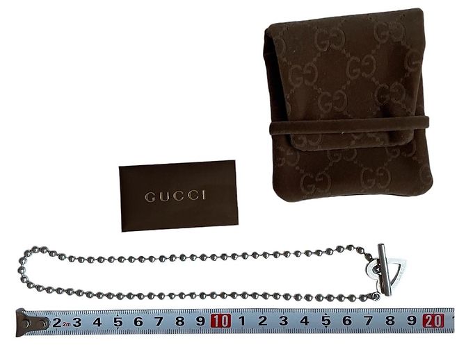 Colar de coração em prata esterlina com fecho de toggle Gucci Hardware prateado - vista 4