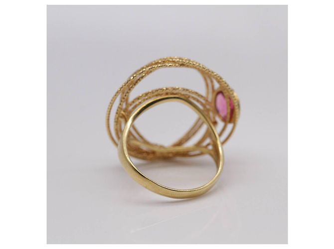 Autre Marque HILOS Goldring mit Turmalin Pink Golden - Ansicht 3