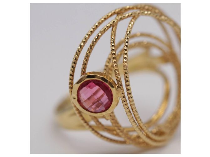 Autre Marque HILOS Goldring mit Turmalin Pink Golden - Ansicht 5