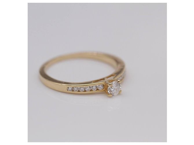 Autre Marque AMOUR Trauring mit Diamanten Golden - Ansicht 2