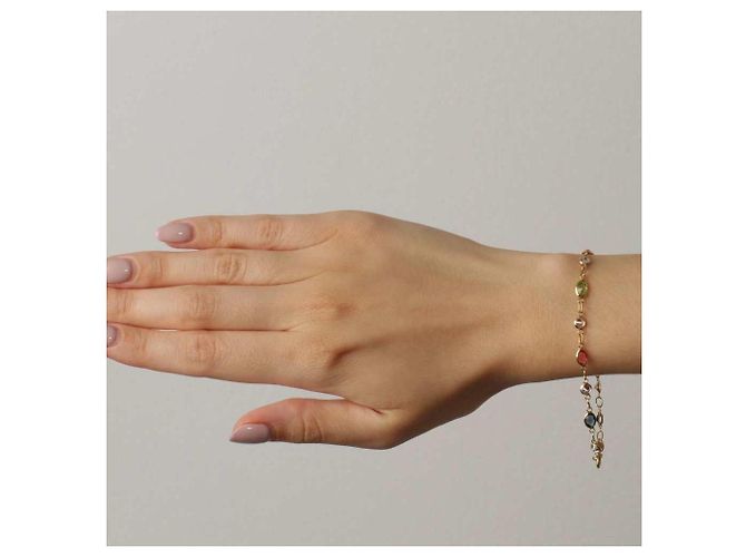 Autre Marque Bracciale RAINBOW in Oro Giallo 18K Multicolore - vista 5