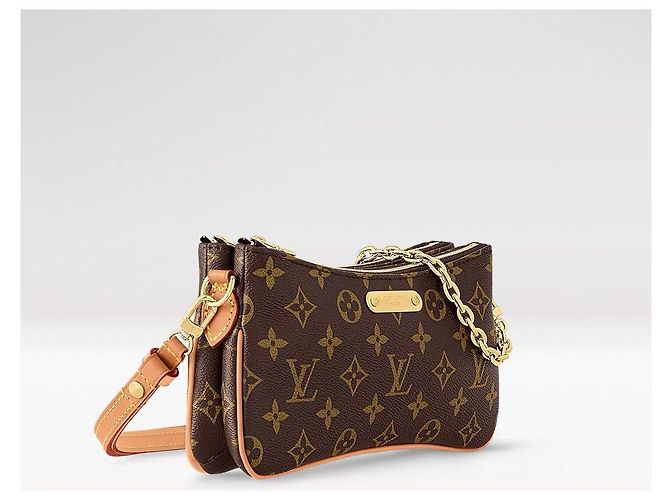 Louis Vuitton Liv Pochette Tela Monogramma Marrone - vista 2