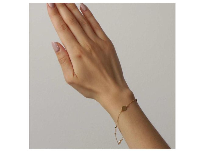 Autre Marque Bracciale in Oro Giallo 18K con Motivi Ovali D'oro - vista 5