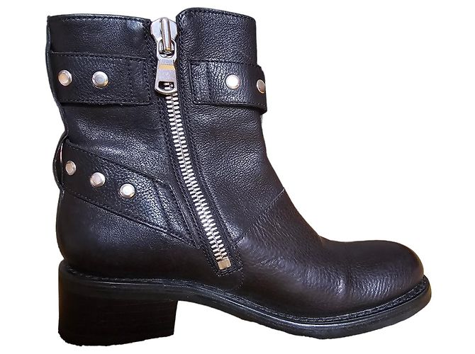 Botas Biker Free Lance de Cuero Negro - vista 2