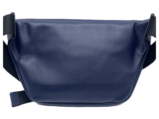 Borsa in pelle Fendi Bugs Eye blu navy - vista 2