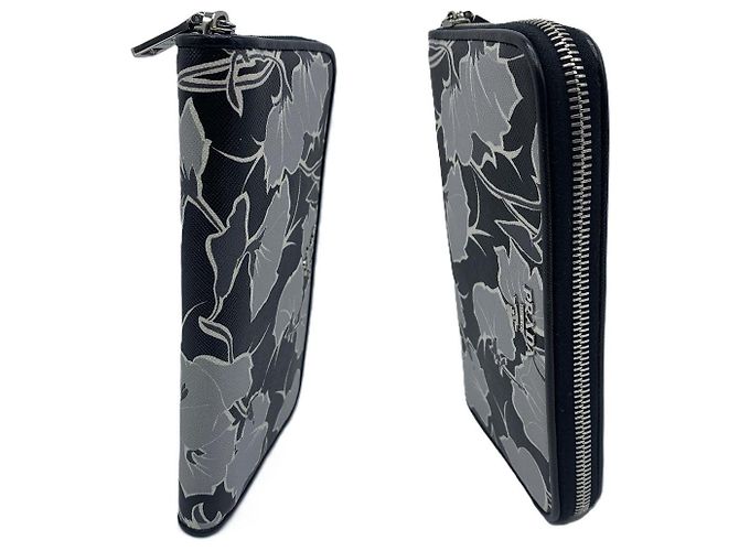 Portafoglio con zip Prada Saffiano Print 1ML506 Nero - vista 4