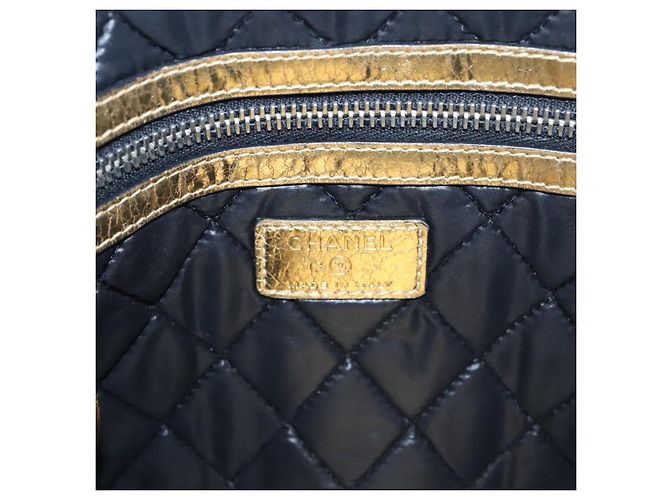 CHANEL Clutch Tasche aus Leder Gold CC Auth 107504 Golden - Ansicht 14