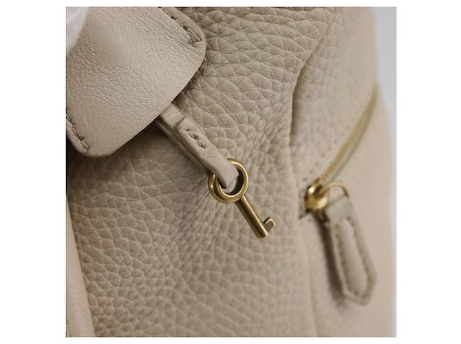 Céline CELINE Handtasche aus Leder Beige Gold Auth bs21026 Golden - Ansicht 15