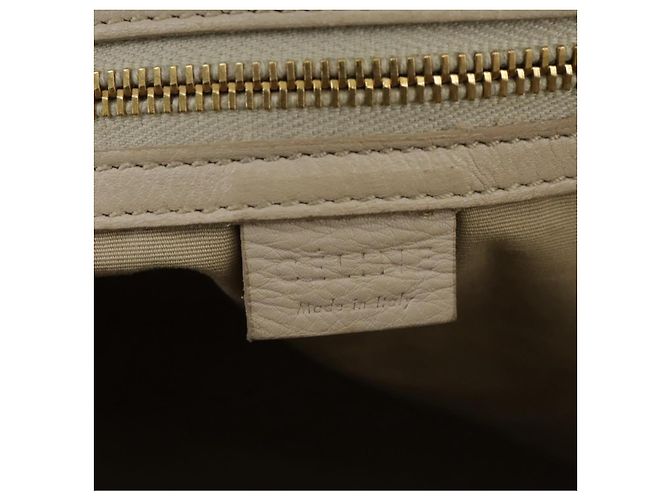 Céline CELINE Handtasche aus Leder Beige Gold Auth bs21026 Golden - Ansicht 19