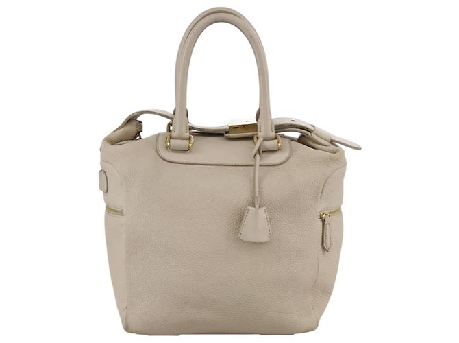 Céline CELINE Handtasche aus Leder Beige Gold Auth bs21026 Golden - Ansicht 2