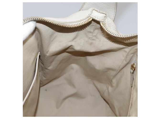 Céline CELINE Handtasche aus Leder Beige Gold Auth bs21026 Golden - Ansicht 21