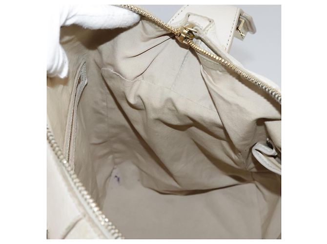 Céline CELINE Handtasche aus Leder Beige Gold Auth bs21026 Golden - Ansicht 22