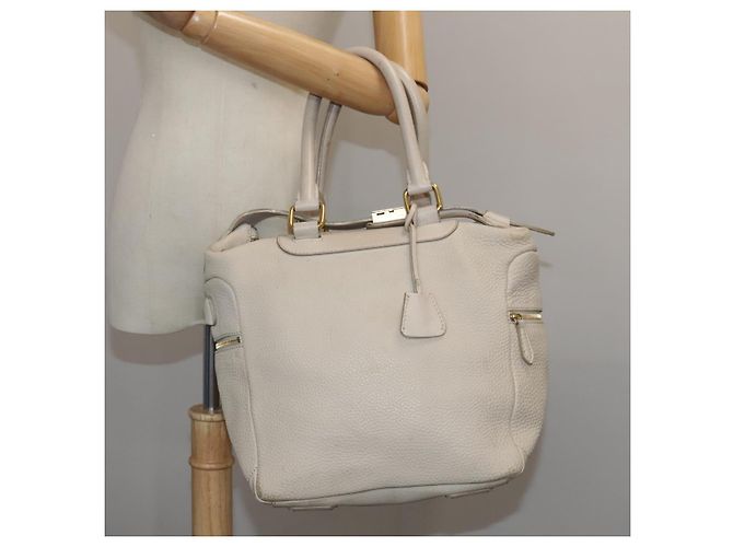 Céline CELINE Handtasche aus Leder Beige Gold Auth bs21026 Golden - Ansicht 26