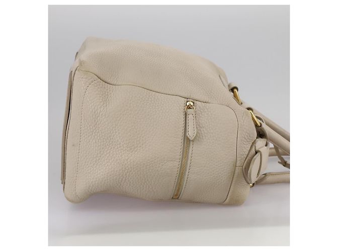 Céline CELINE Handtasche aus Leder Beige Gold Auth bs21026 Golden - Ansicht 5