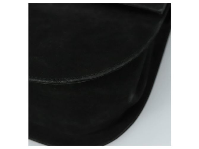 Borsa a Spalla Gancini in Camoscio Nero e Oro Salvatore Ferragamo Auth bs20936 D'oro - vista 10