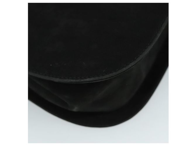Borsa a Spalla Gancini in Camoscio Nero e Oro Salvatore Ferragamo Auth bs20936 D'oro - vista 13