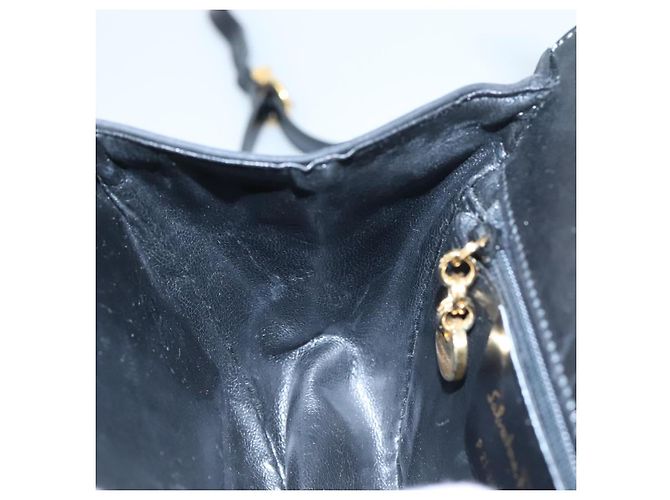 Borsa a Spalla Gancini in Camoscio Nero e Oro Salvatore Ferragamo Auth bs20936 D'oro - vista 19
