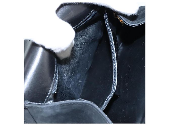 Borsa a Spalla Gancini in Camoscio Nero e Oro Salvatore Ferragamo Auth bs20936 D'oro - vista 20