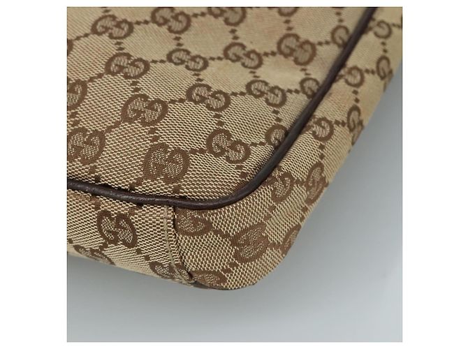 Borsa a Spalla GG Canvas GUCCI Beige Oro 92551 Auth bs20822 D'oro - vista 10