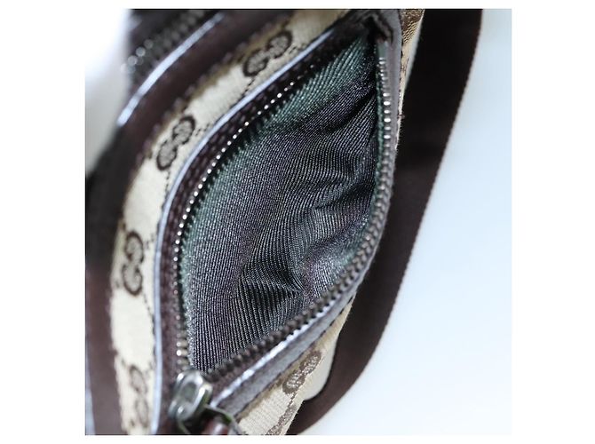 Borsa a Spalla GG Canvas GUCCI Beige Oro 92551 Auth bs20822 D'oro - vista 23