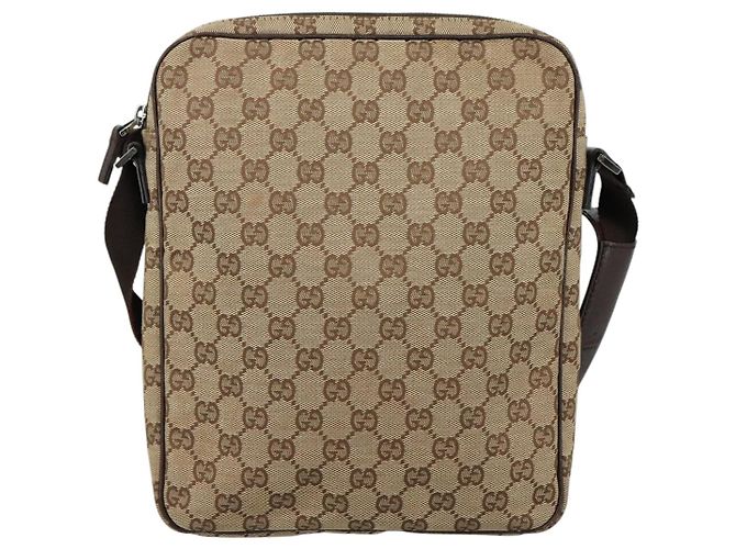 Borsa a Spalla GG Canvas GUCCI Beige Oro 92551 Auth bs20822 D'oro - vista 3