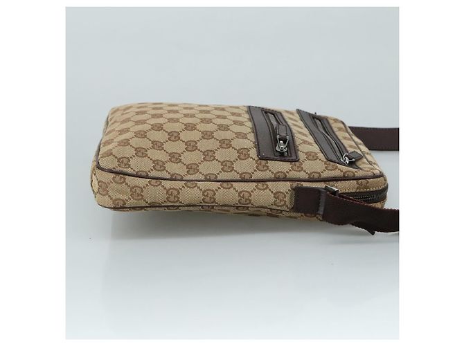 Borsa a Spalla GG Canvas GUCCI Beige Oro 92551 Auth bs20822 D'oro - vista 4
