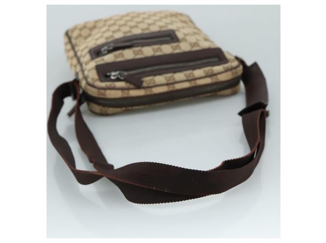 Borsa a Spalla GG Canvas GUCCI Beige Oro 92551 Auth bs20822 D'oro - vista 7