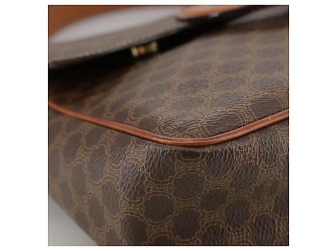 Céline Borsa a spalla in tela Macadam CELINE in pelle PVC marrone oro Auth yk16587 D'oro - vista 10