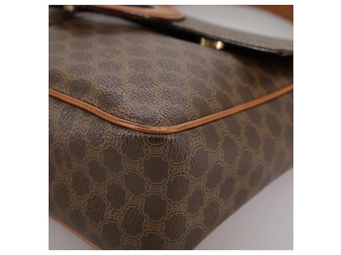 Céline Borsa a spalla in tela Macadam CELINE in pelle PVC marrone oro Auth yk16587 D'oro - vista 11
