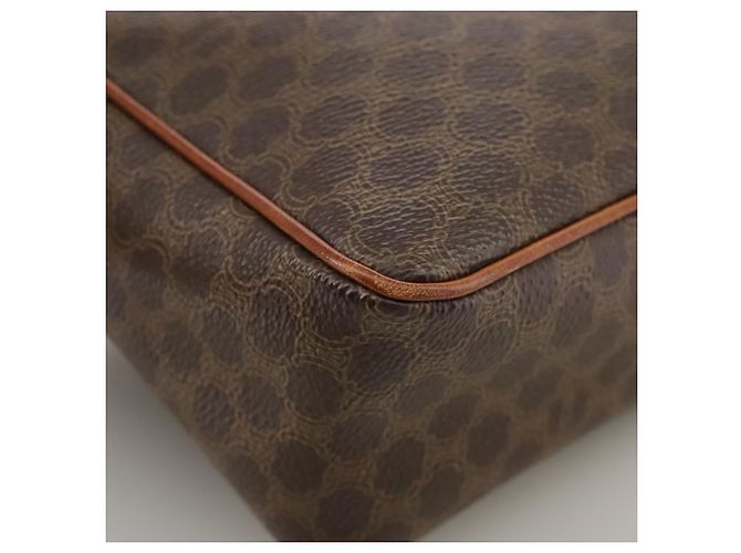 Céline Borsa a spalla in tela Macadam CELINE in pelle PVC marrone oro Auth yk16587 D'oro - vista 12