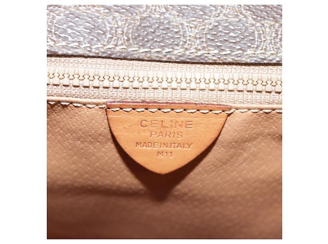 Céline Borsa a spalla in tela Macadam CELINE in pelle PVC marrone oro Auth yk16587 D'oro - vista 16