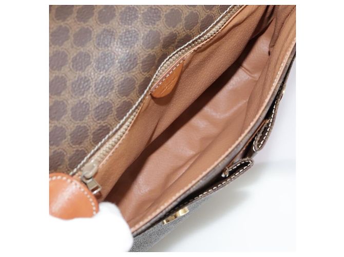 Céline Borsa a spalla in tela Macadam CELINE in pelle PVC marrone oro Auth yk16587 D'oro - vista 17