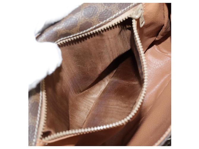 Céline Borsa a spalla in tela Macadam CELINE in pelle PVC marrone oro Auth yk16587 D'oro - vista 21