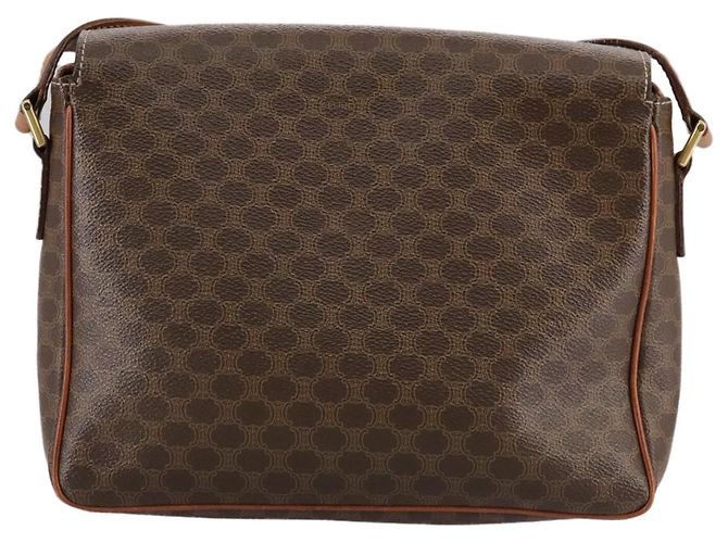 Céline Borsa a spalla in tela Macadam CELINE in pelle PVC marrone oro Auth yk16587 D'oro - vista 3