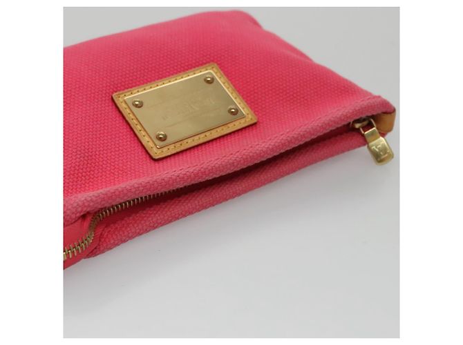 LOUIS VUITTON Antigua Pochette Plat PM Pouch Rosa M40068 LV Auth bs20987 Marrone - vista 5