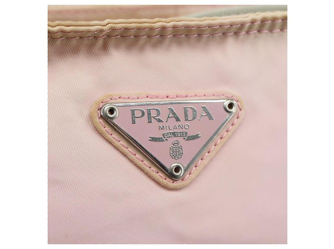 PRADA Schultertasche Nylon Rosa Silber Authentisch ki5274 Pink - Ansicht 14