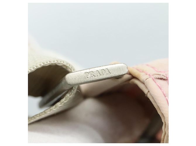 PRADA Schultertasche Nylon Rosa Silber Authentisch ki5274 Pink - Ansicht 16