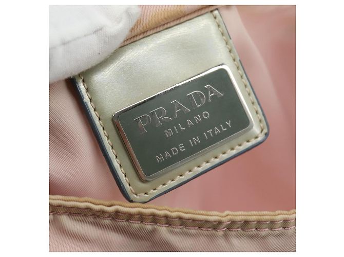 PRADA Schultertasche Nylon Rosa Silber Authentisch ki5274 Pink - Ansicht 17