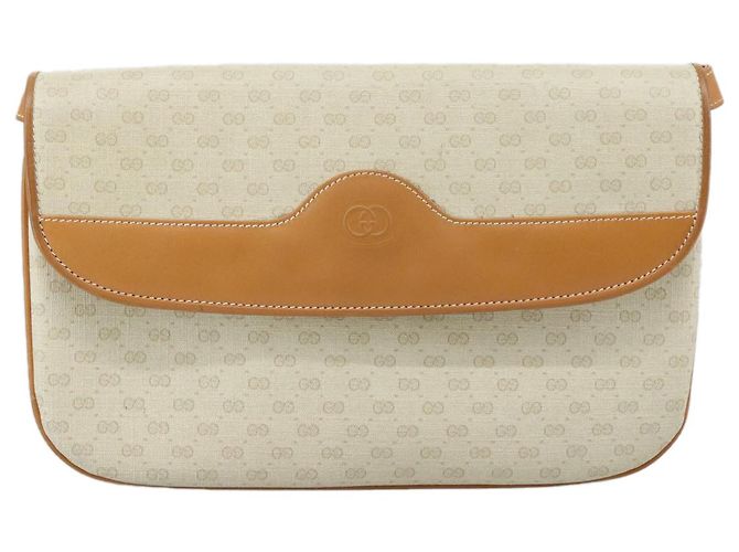 GUCCI Micro GG Supreme Schultertasche aus PVC-Leder Weiß Auth mr903 - Ansicht 2