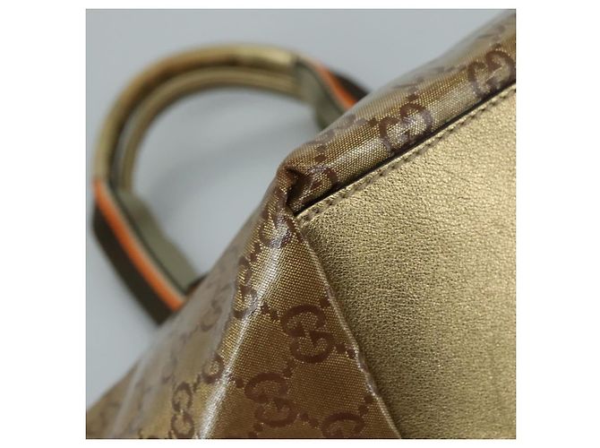 Borsa a mano GUCCI GG Crystal Sherry Line Grigio Oro Marrone Auth mr876 D'oro - vista 11