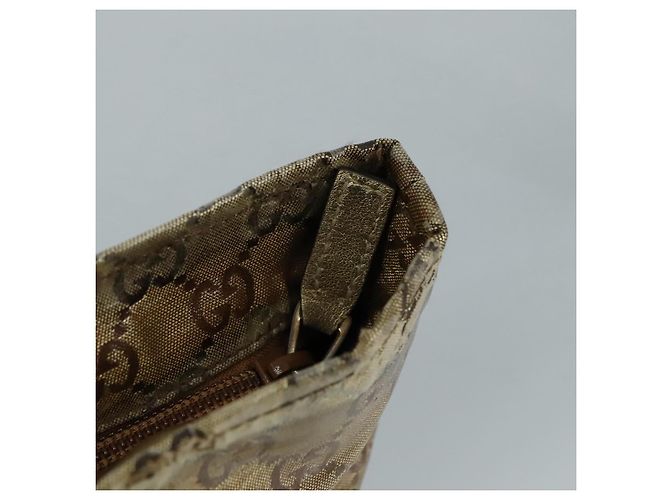 Borsa a mano GUCCI GG Crystal Sherry Line Grigio Oro Marrone Auth mr876 D'oro - vista 15