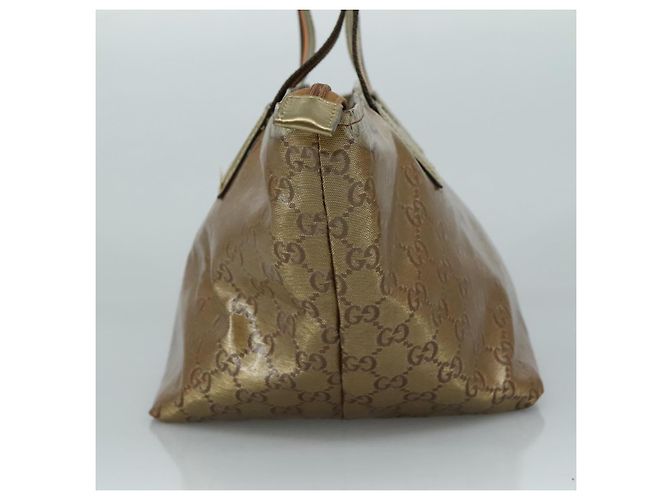 Borsa a mano GUCCI GG Crystal Sherry Line Grigio Oro Marrone Auth mr876 D'oro - vista 4