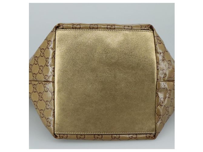 Borsa a mano GUCCI GG Crystal Sherry Line Grigio Oro Marrone Auth mr876 D'oro - vista 9