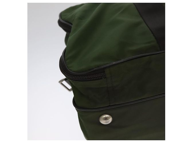 PRADA Borsa Boston Nylon 2way Khaki Argento Auth mr830 Cachi - vista 11